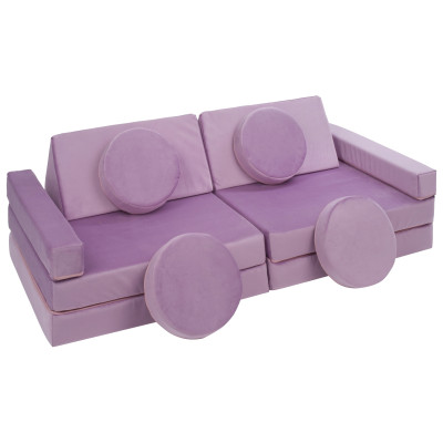 Wielofunkcyjna sofa modułowa dla dziecka i klocki piankowe w jednym